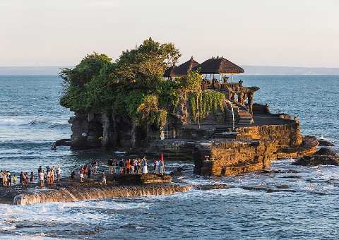 Tanah Lot Temple — A sea temple on a rock formation, Bali's sunset icon