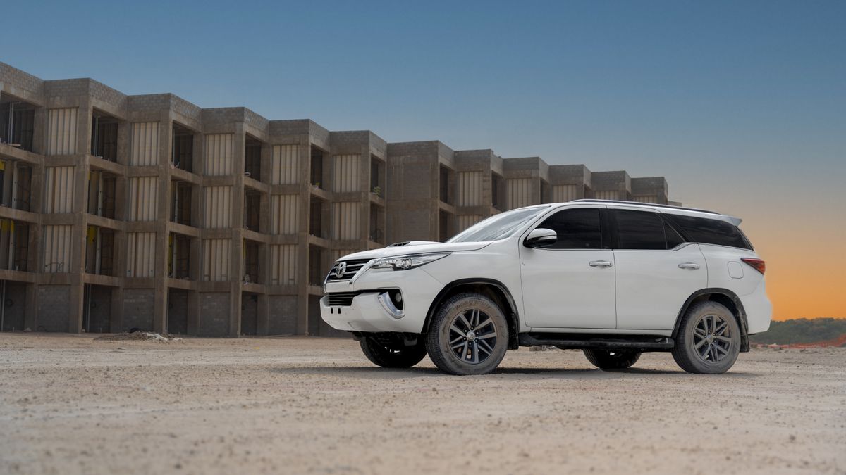 White Toyota Fortuner SUV