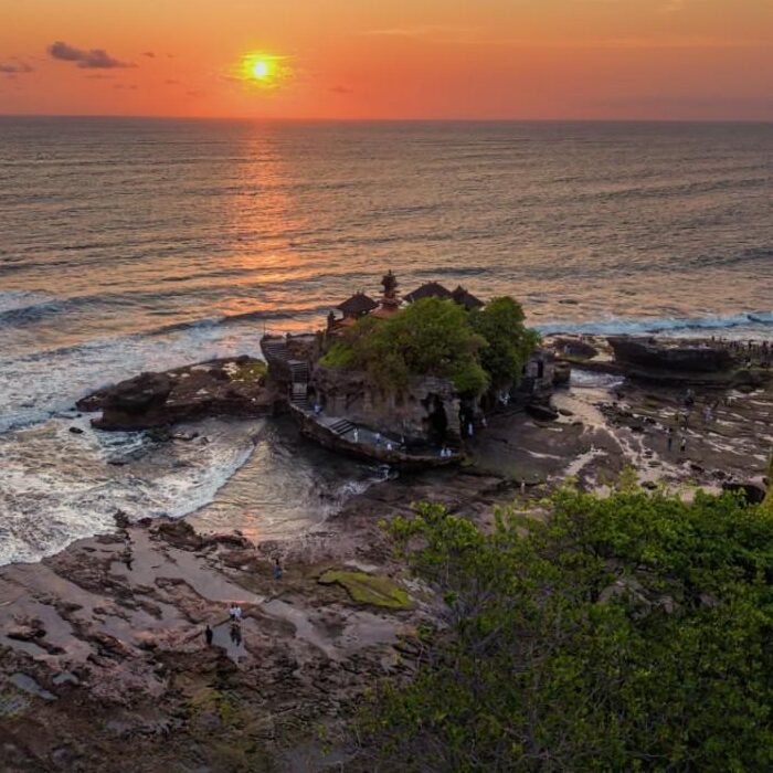 Tanah Lot temple on the rocks